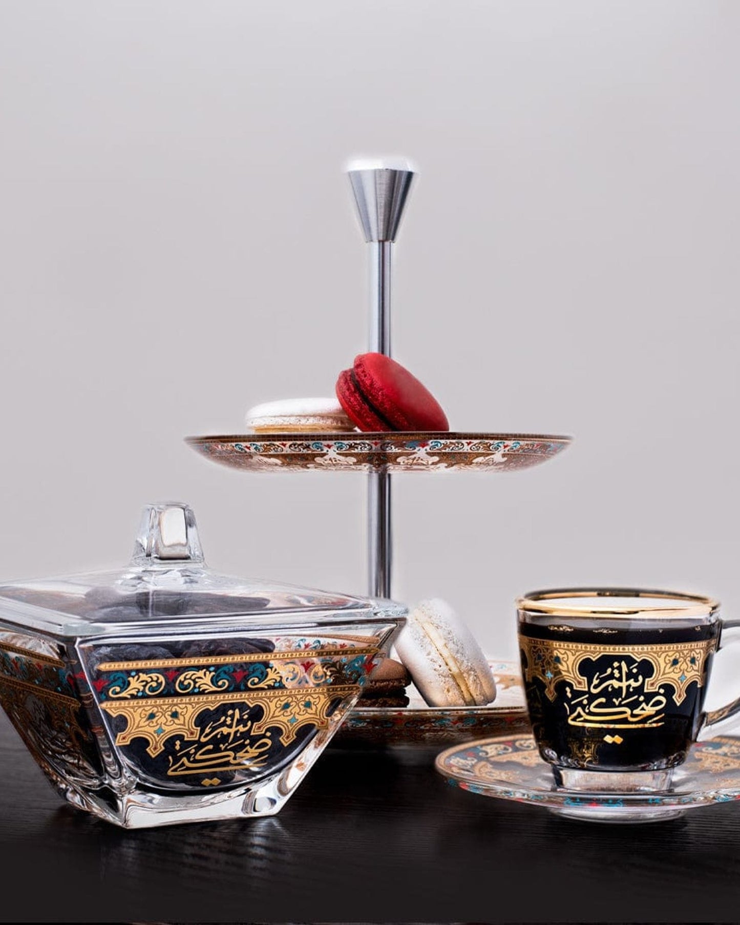 Dimlaj Suroor Coffee Cups & Saucers 6Pc Gold