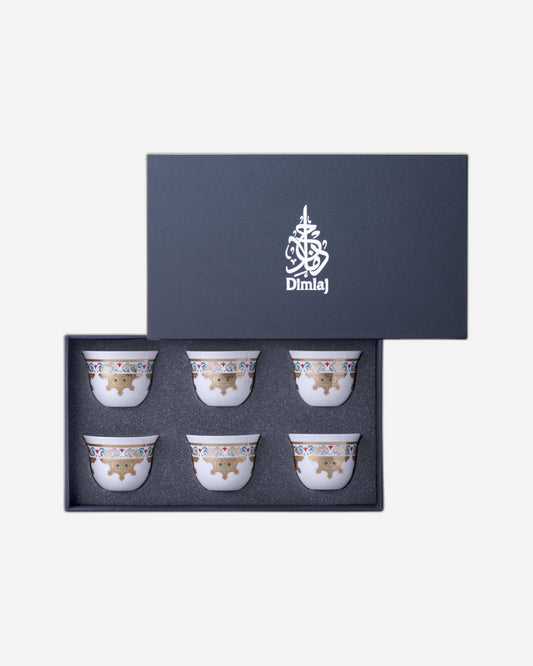 Dimlaj Suroor Set of 6 Pcs Cawa Cups (Gold)