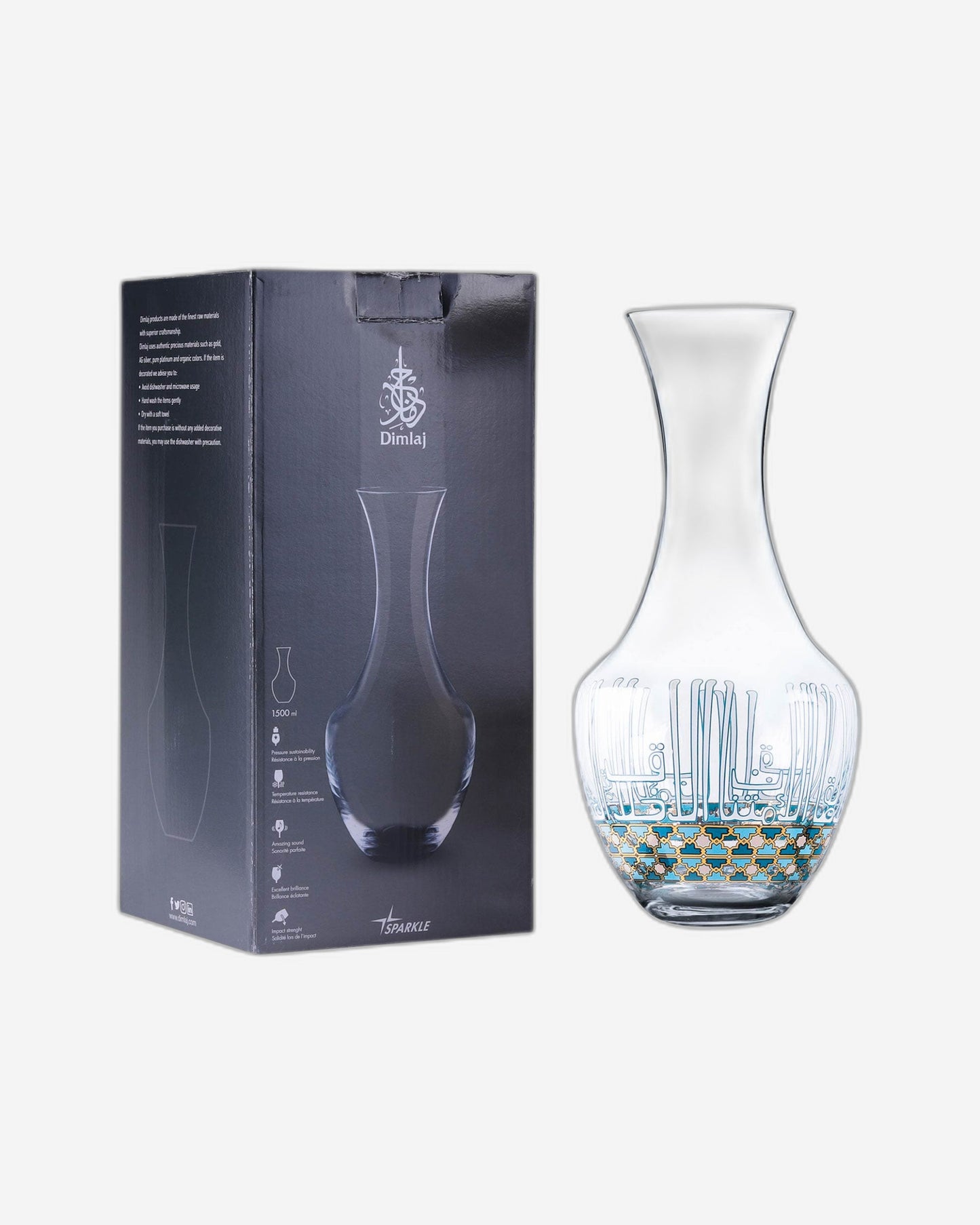 Dimlaj Asala Decanter Gold & Green