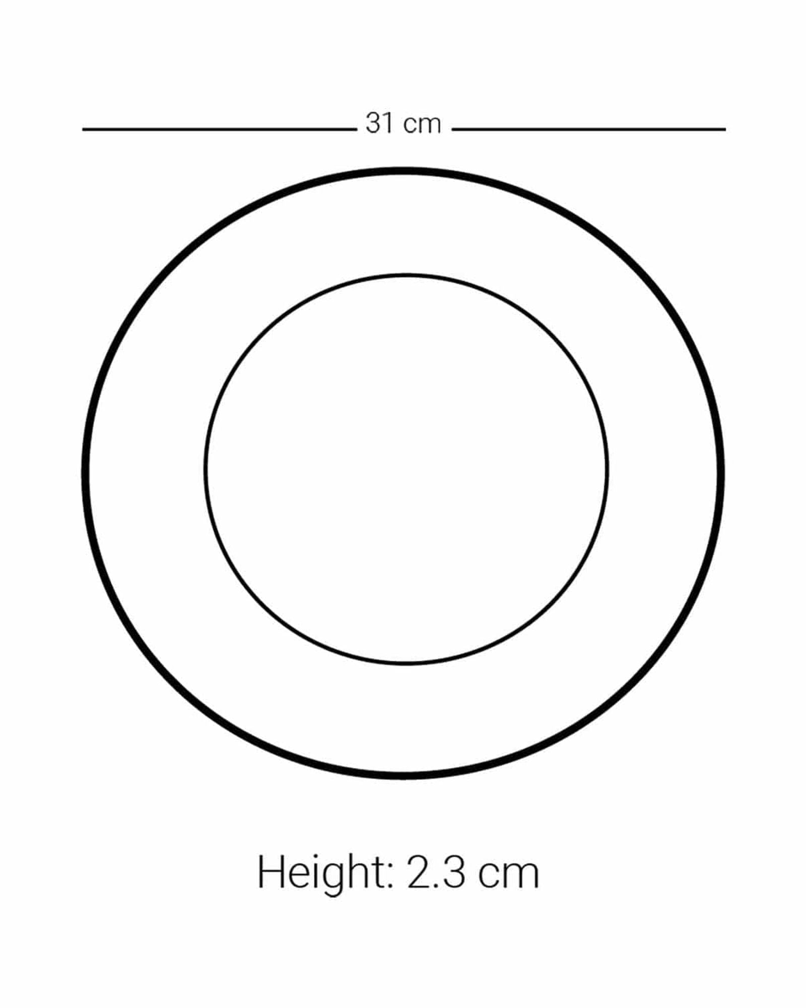 Dimlaj Kareem Large Charger Plate (Platinum)