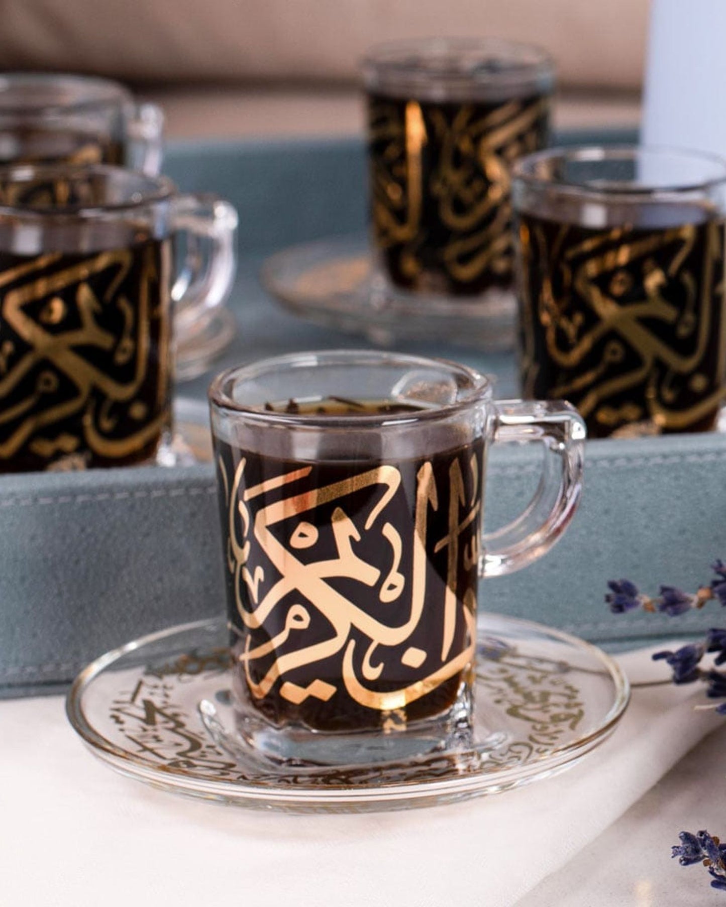 Dimlaj Kareem Turkish Coffee Cups Large Gold