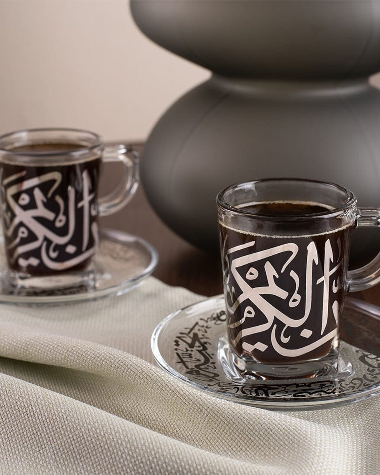 Dimlaj Kareem Turkish Coffee Cups Large Platinum