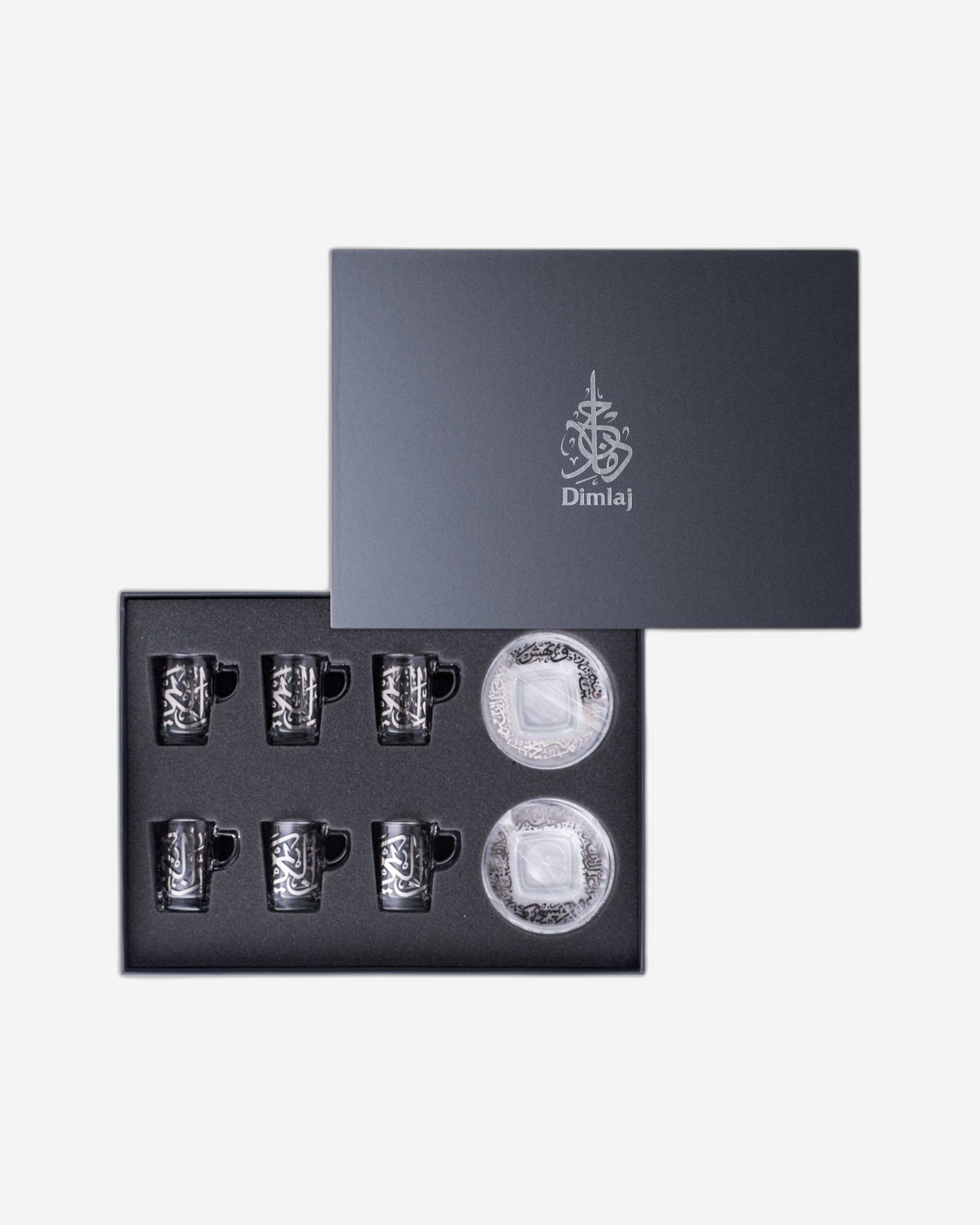 Dimlaj Kareem Turkish Coffee Cups Large Platinum