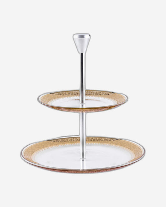 Dimlaj Cordoba 2 Tiered Tray (Gold)