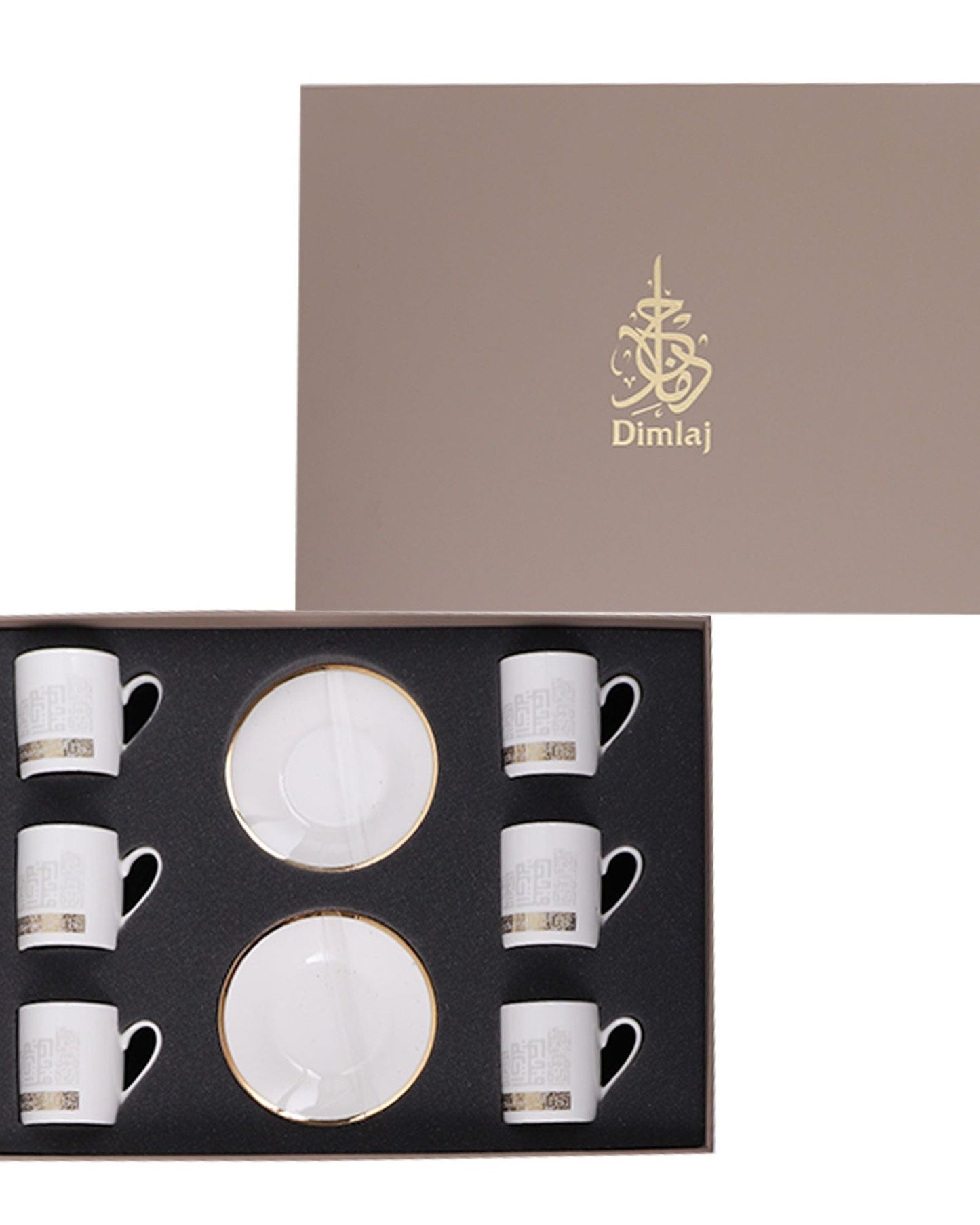 Dimlaj Abraj Coffee Cups 6Pc Gold