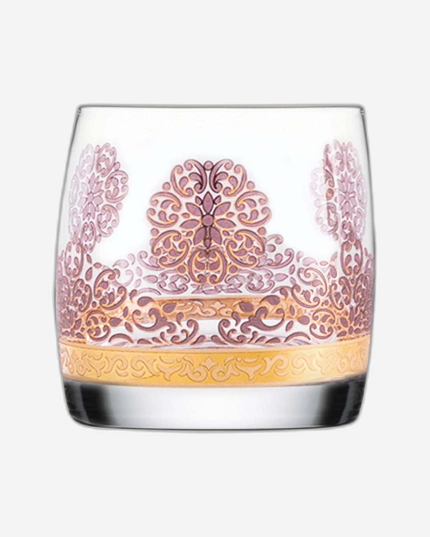 Dimlaj Selena Short Tumblers 6Pc Gold & Pink