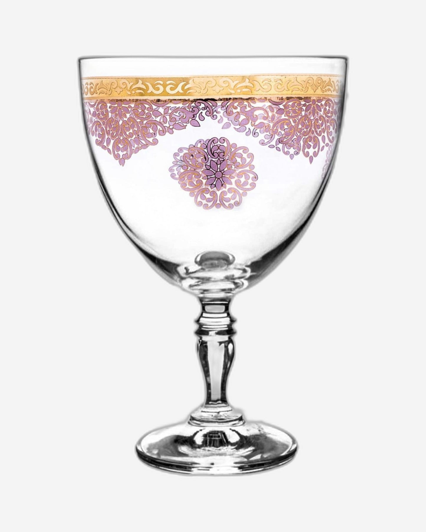 Dimlaj Selena Flute Stems 6Pc Gold & Pink