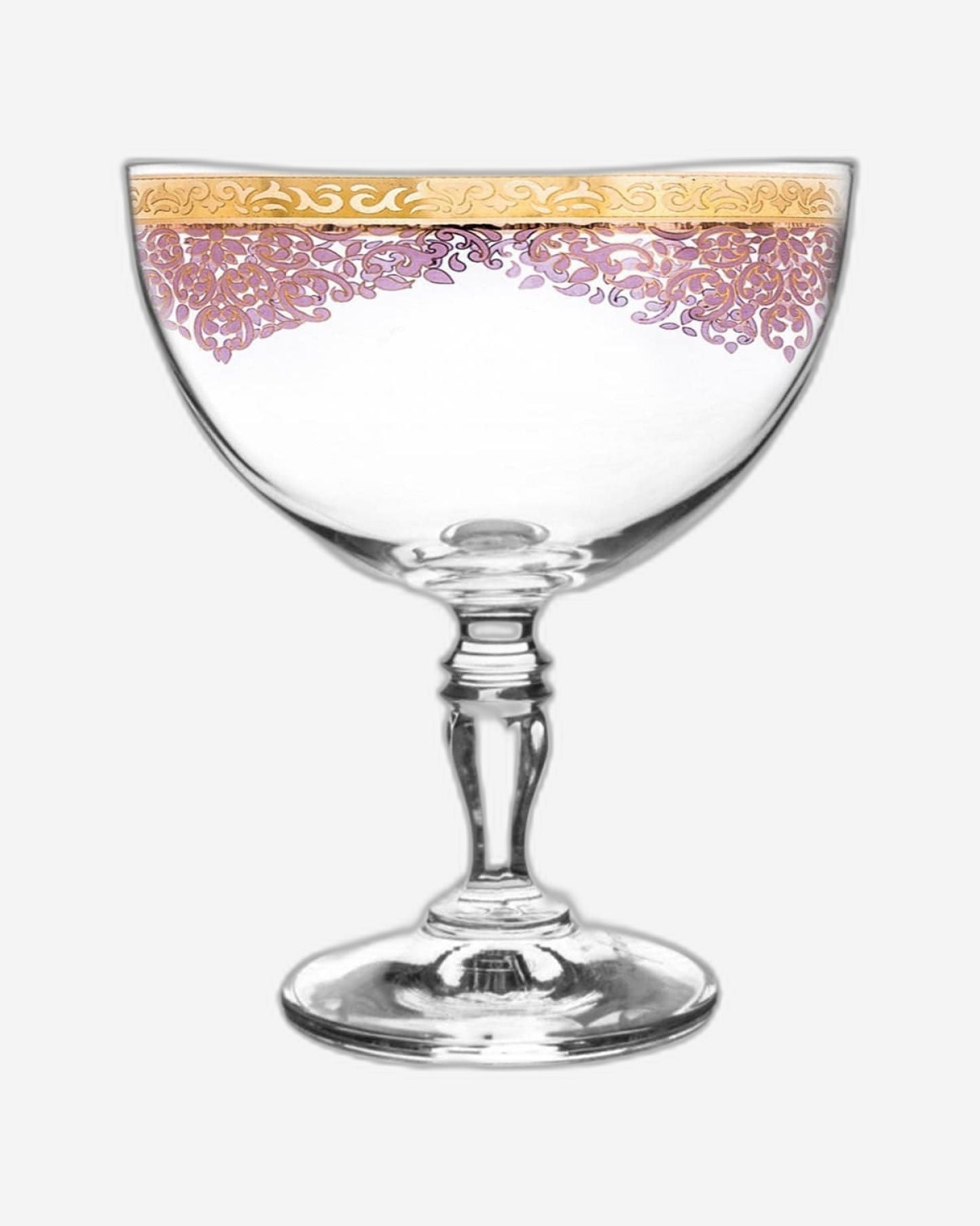 Dimlaj Selena Ice-Cream Cups 6Pc Gold & Pink