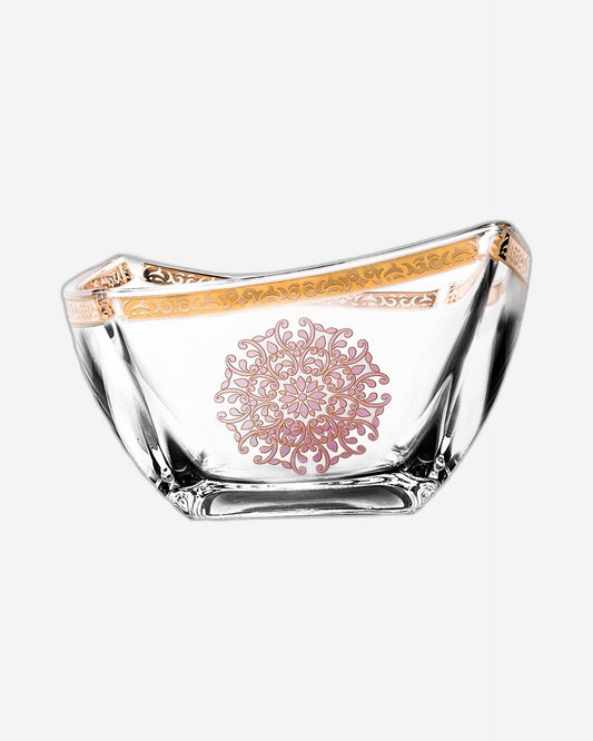 Dimlaj Selena Serving Bowl (Gold & Pink)