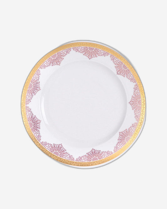 Dimlaj Selena Set of 6 Pcs Dessert Plates (Gold & Pink)