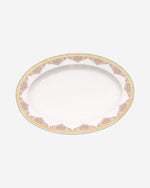 Dimlaj Selena Medium Oval Plate (Gold & Pink)