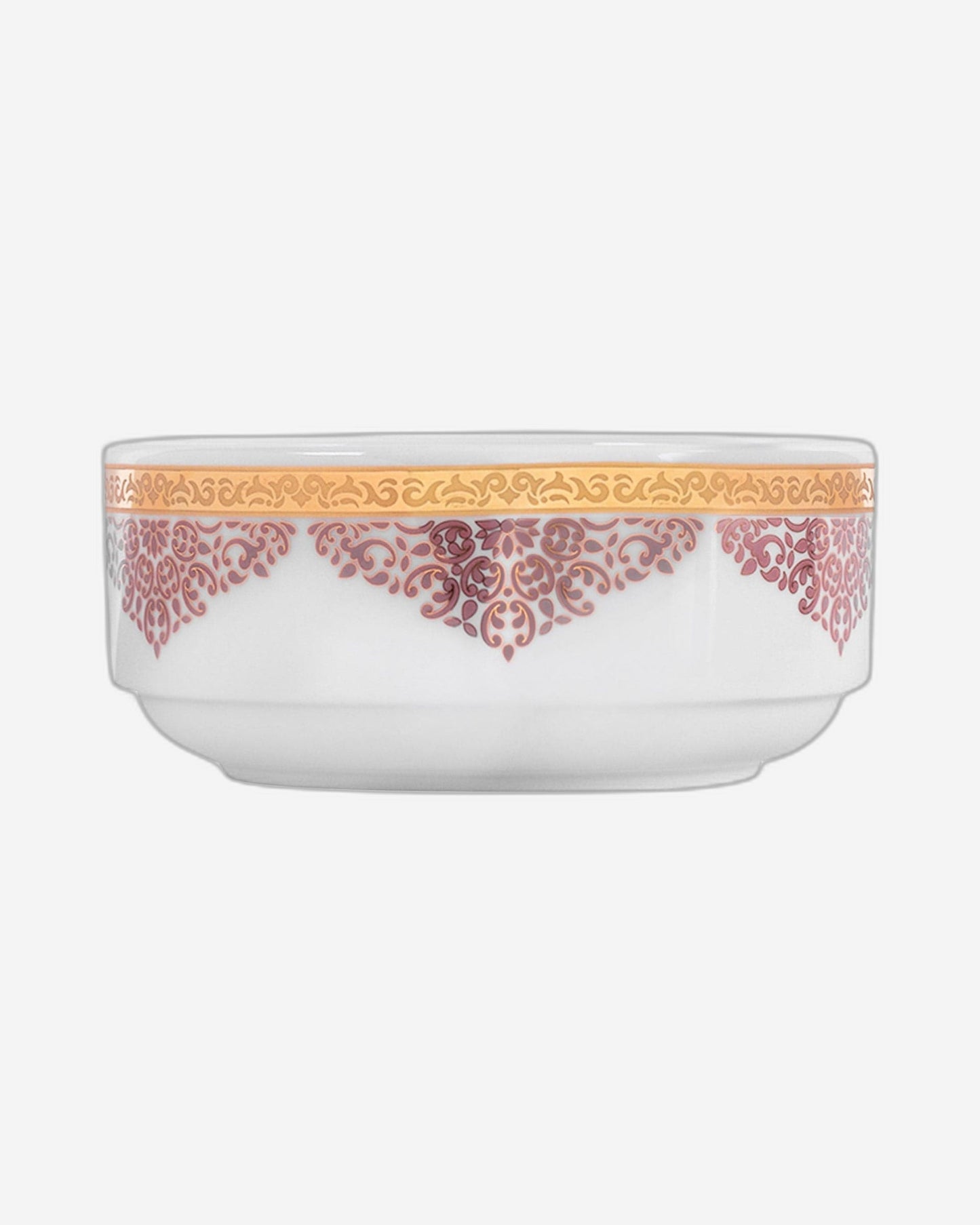 Dimlaj Selena Bowl Set 2Pc Porcelain Gold & Pink