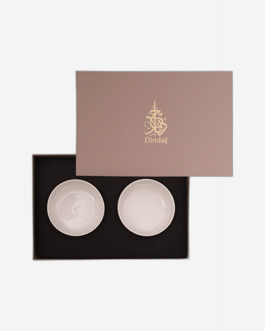 Dimlaj Selena Set of 2 Pcs Porcelain Bowl set (Gold & Pink)