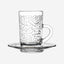 Dimlaj Kareem Tea Cups & Saucers 6Pc Platinum