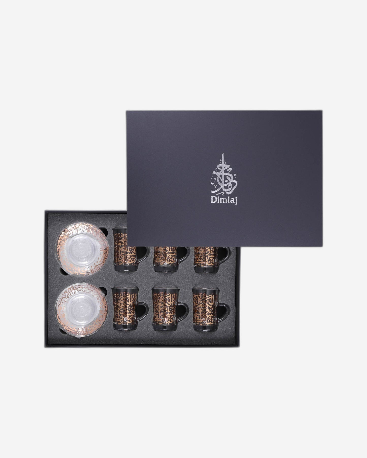 Dimlaj Kareem Tea Cups & Saucers 6Pc Gold