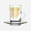 Dimlaj Shafa Tea Istikanas & Saucers 6Pc Gold