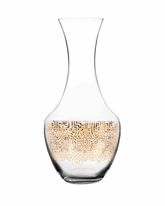 Dimlaj Shafa Crystal Decanter 1.5L (Gold)