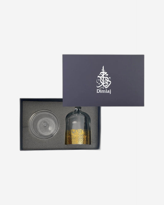 Dimlaj Shafa Glass Bonbonniere (Gold)