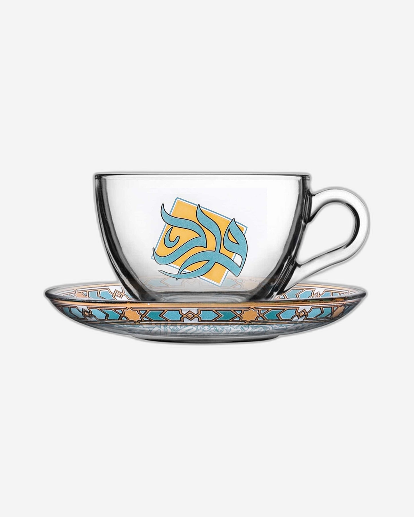 Dimlaj Wurood Espresso Set 6Pc Gold & Green