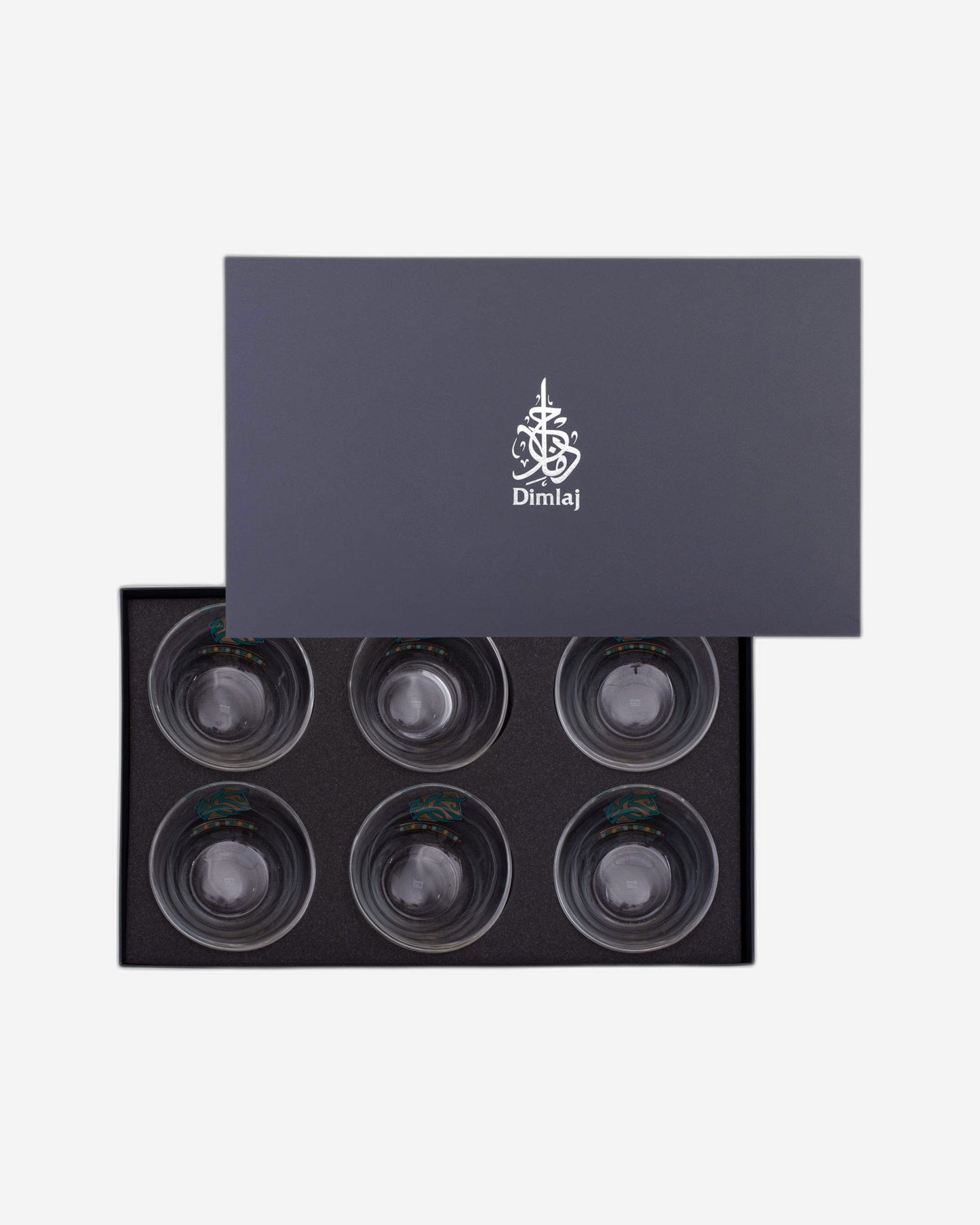 Dimlaj Wurood Serving Bowls 6Pc Gold & Green