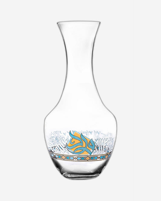 Dimlaj Wurood Crystal Decanter (Gold & Green)