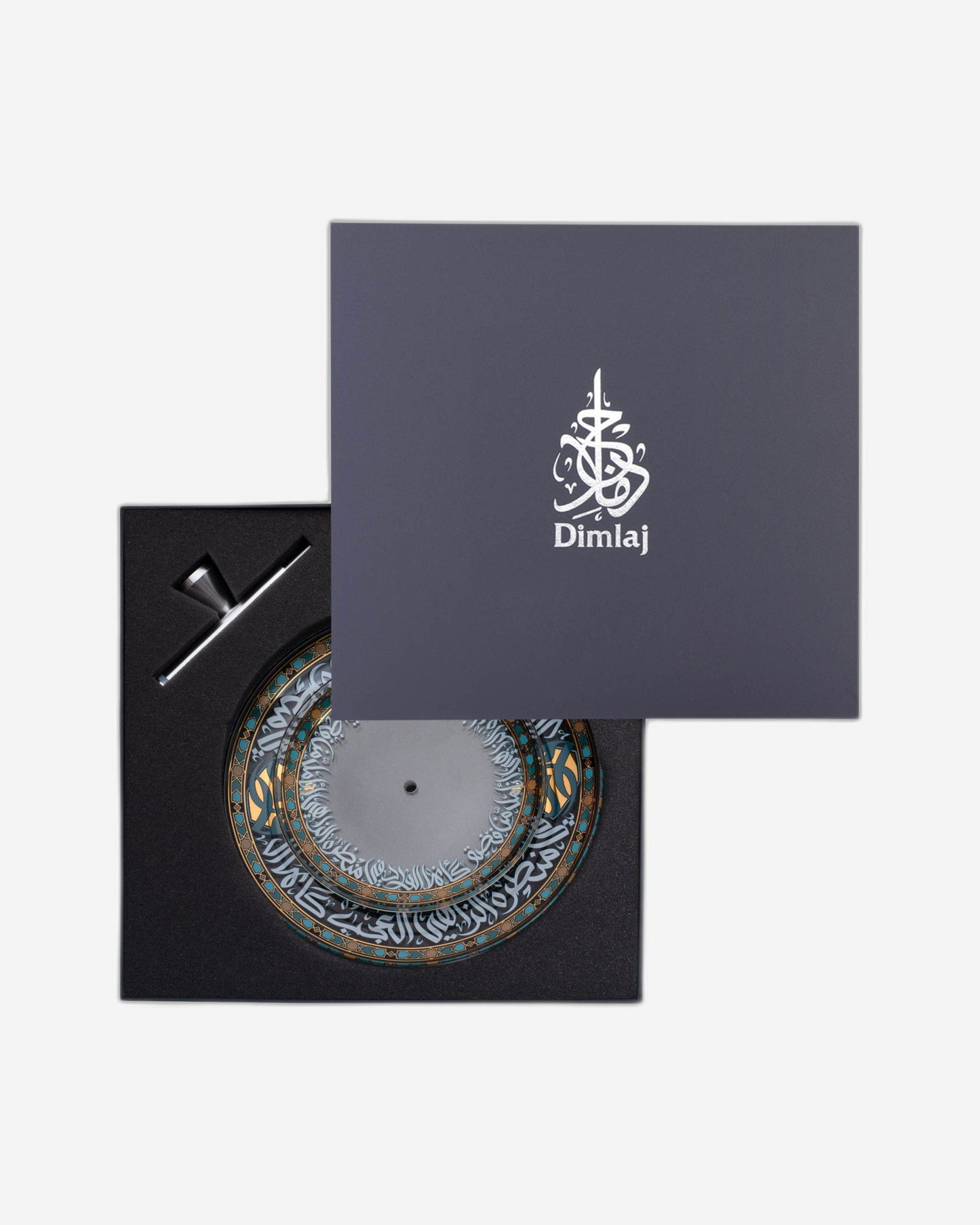 Dimlaj Wurood 2 Tiered Tray Gold & Green