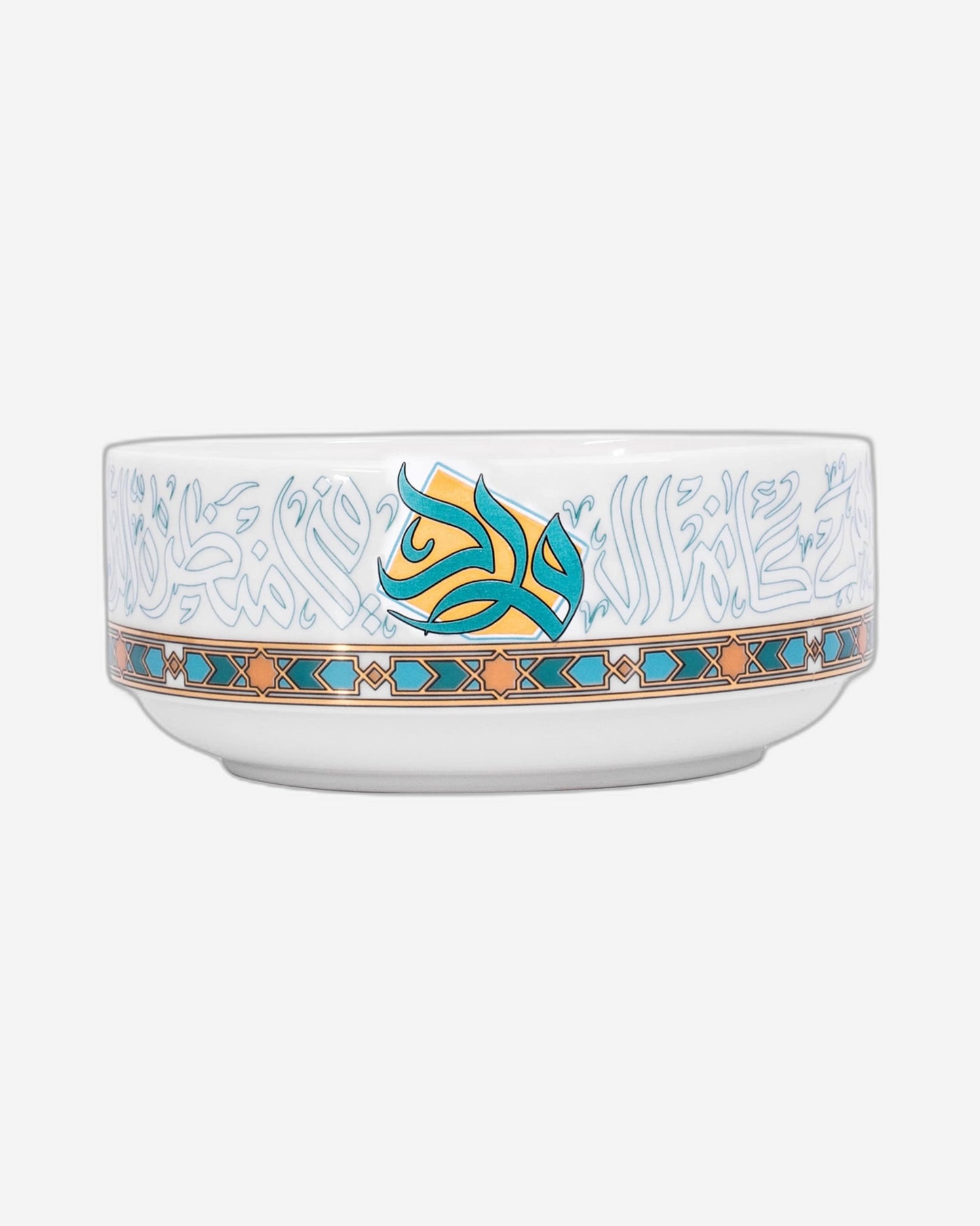 Dimlaj Wurood Bowl Set 2Pc Porcelain Gold & Green