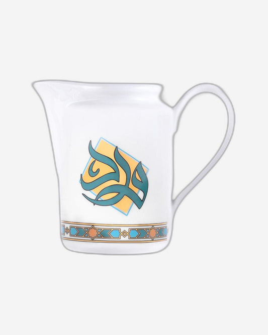 Dimlaj Wurood Set of 2 Pcs Small Milk Pots (Gold & Green)