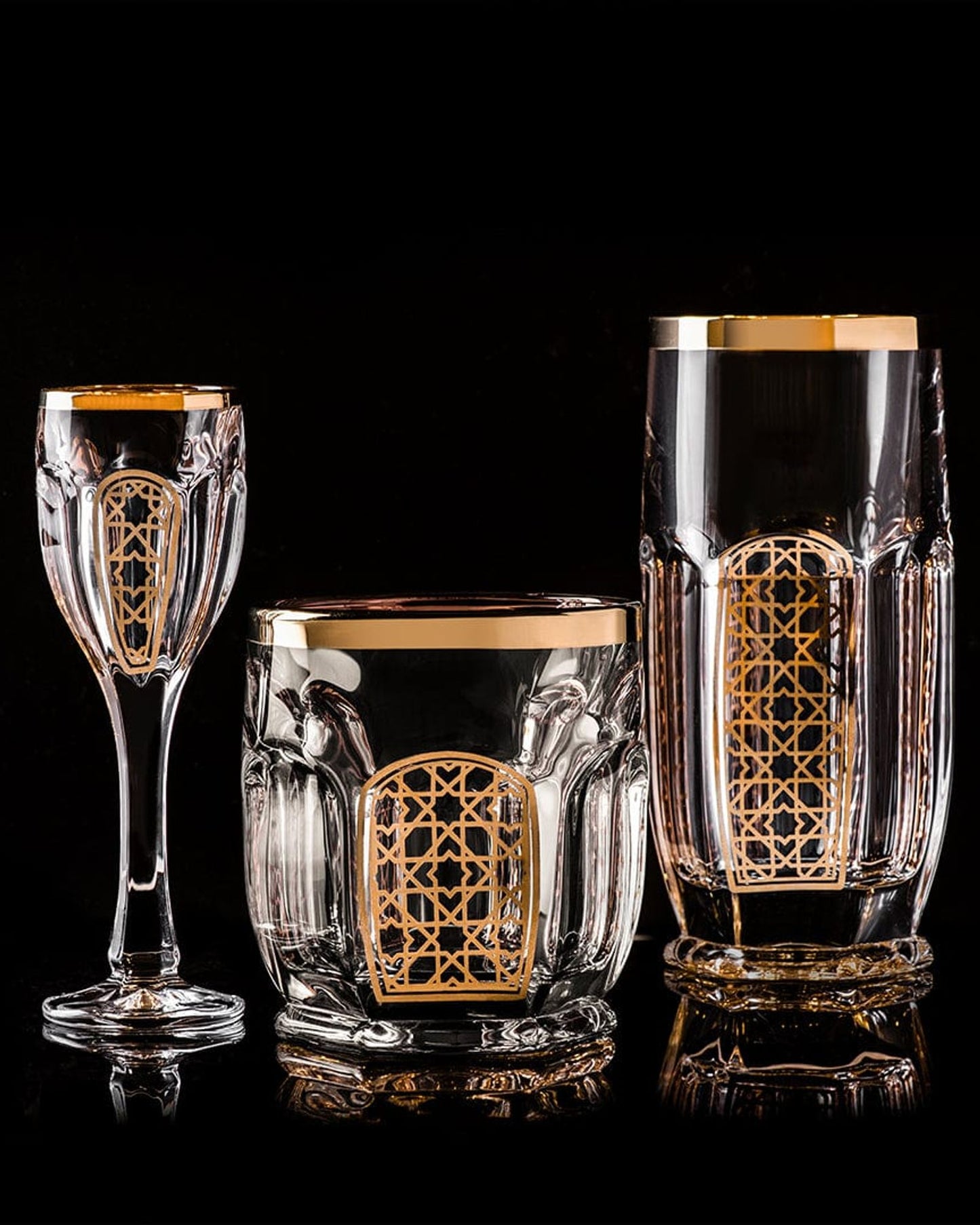 Dimlaj Cordoba Flute Stems 6Pc Gold