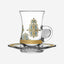 Dimlaj Rayhan Tea Istikanas & Saucers 6Pc Gold