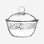 Dimlaj Kareem Serving Bowl with Lid Platinum