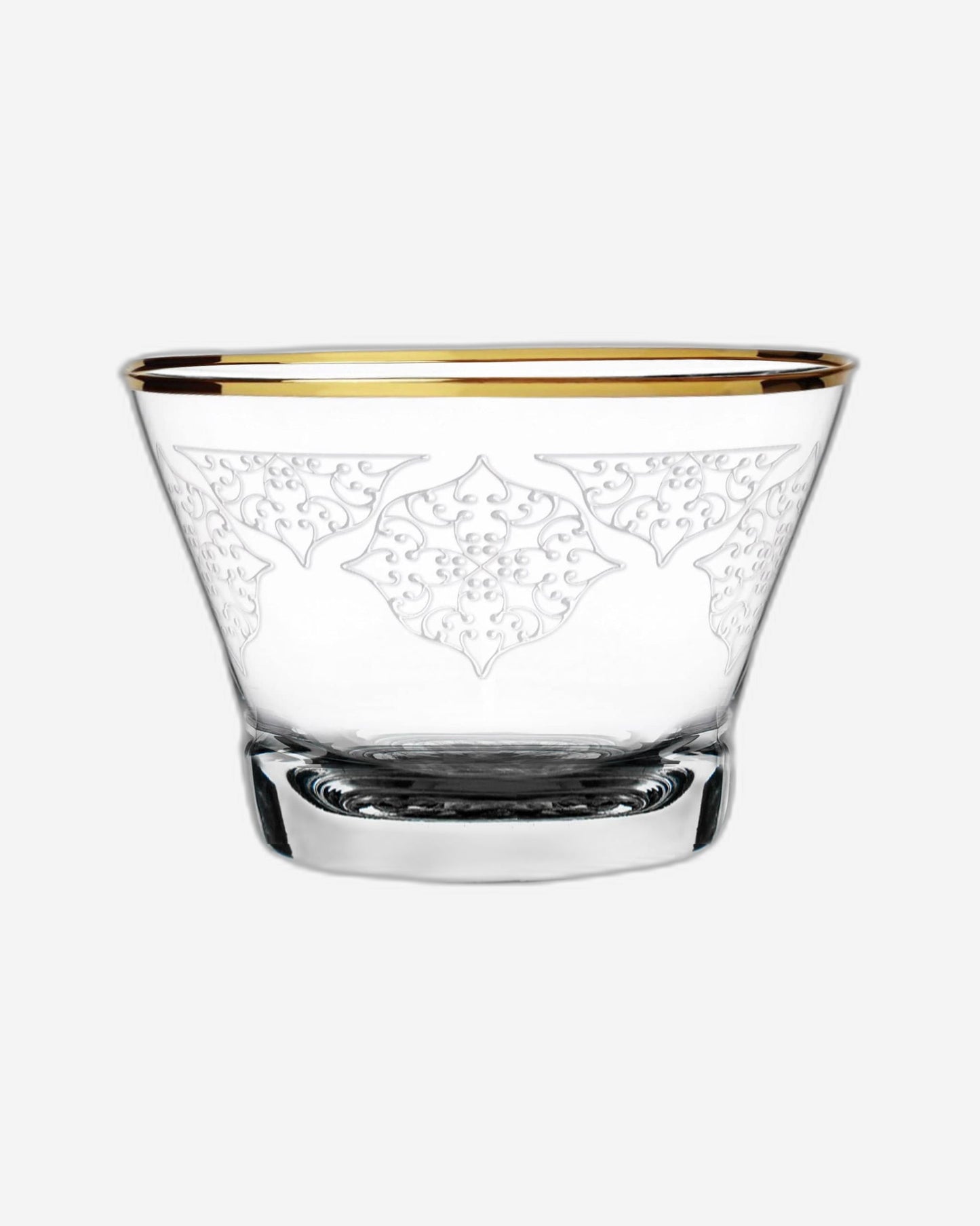Dimlaj Perla Cawa Cups 6Pc Crystal Gold