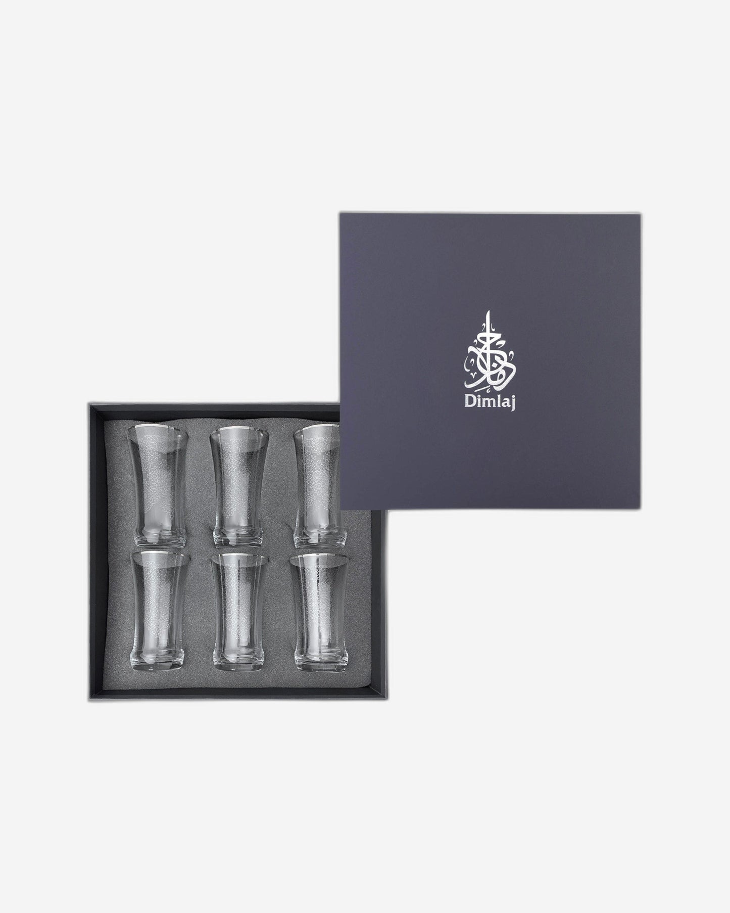 Dimlaj Perla Tumblers 6Pc Crystal Platinum