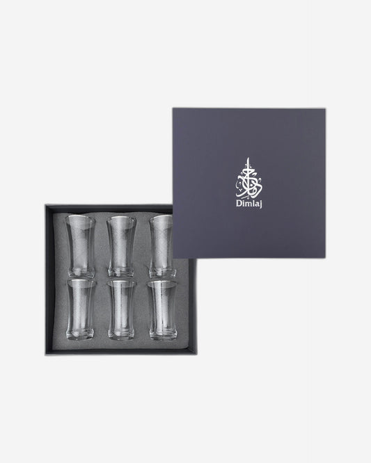 Dimlaj Perla Set of 6 Pcs Crystal Tumblers (Platinum)