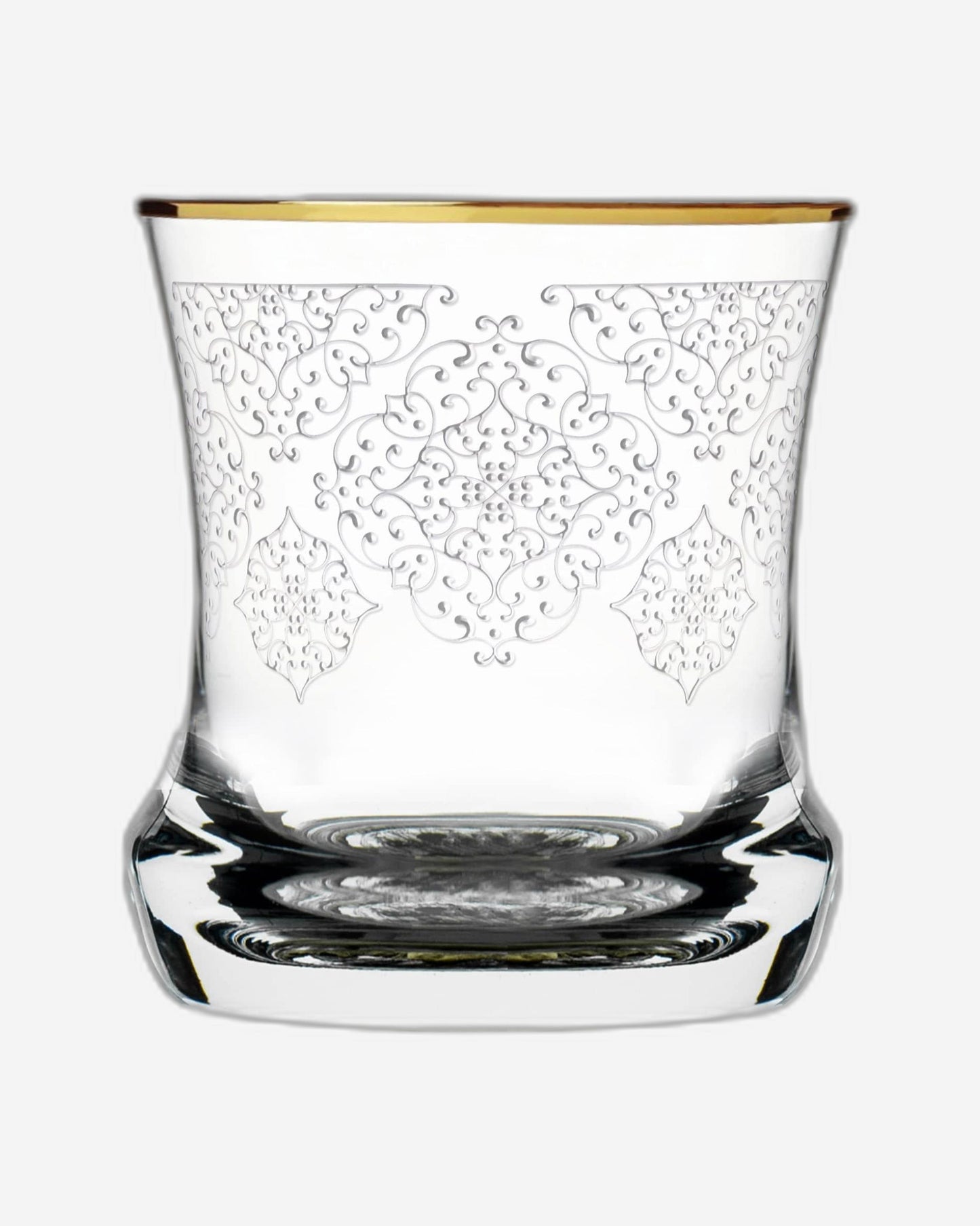 Dimlaj Perla Short Tumblers 6Pc Crystal Gold