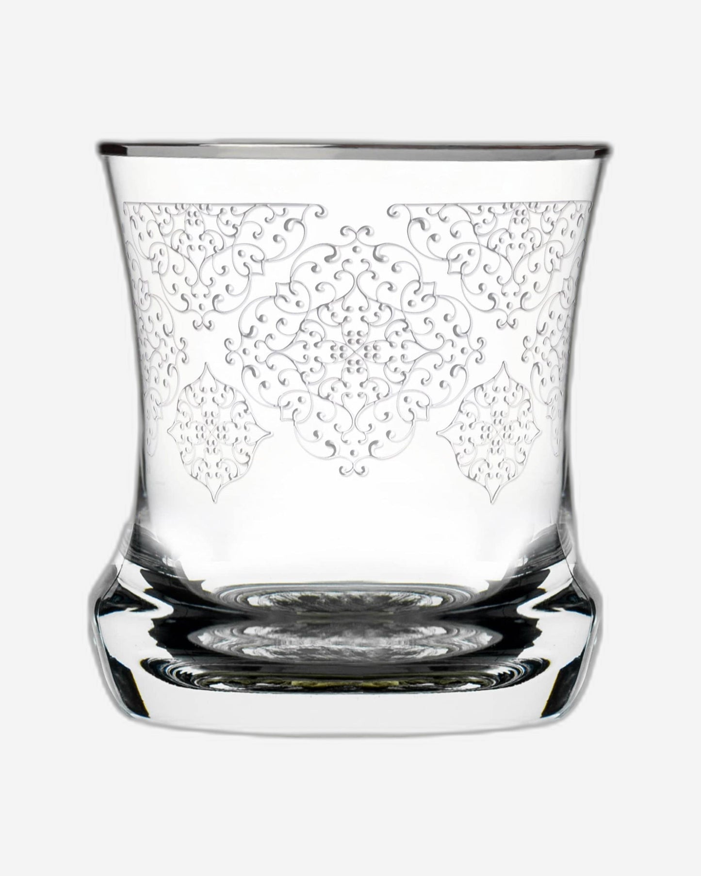 Dimlaj Perla Short Tumblers 6Pc Crystal Platinum