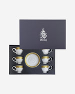 Dimlaj Cordoba Set of 6 Pcs Turkish Coffee Cups (Gold)