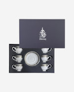 Dimlaj Cordoba Set of 6 Pcs Turkish Coffee Cups (Platinum)