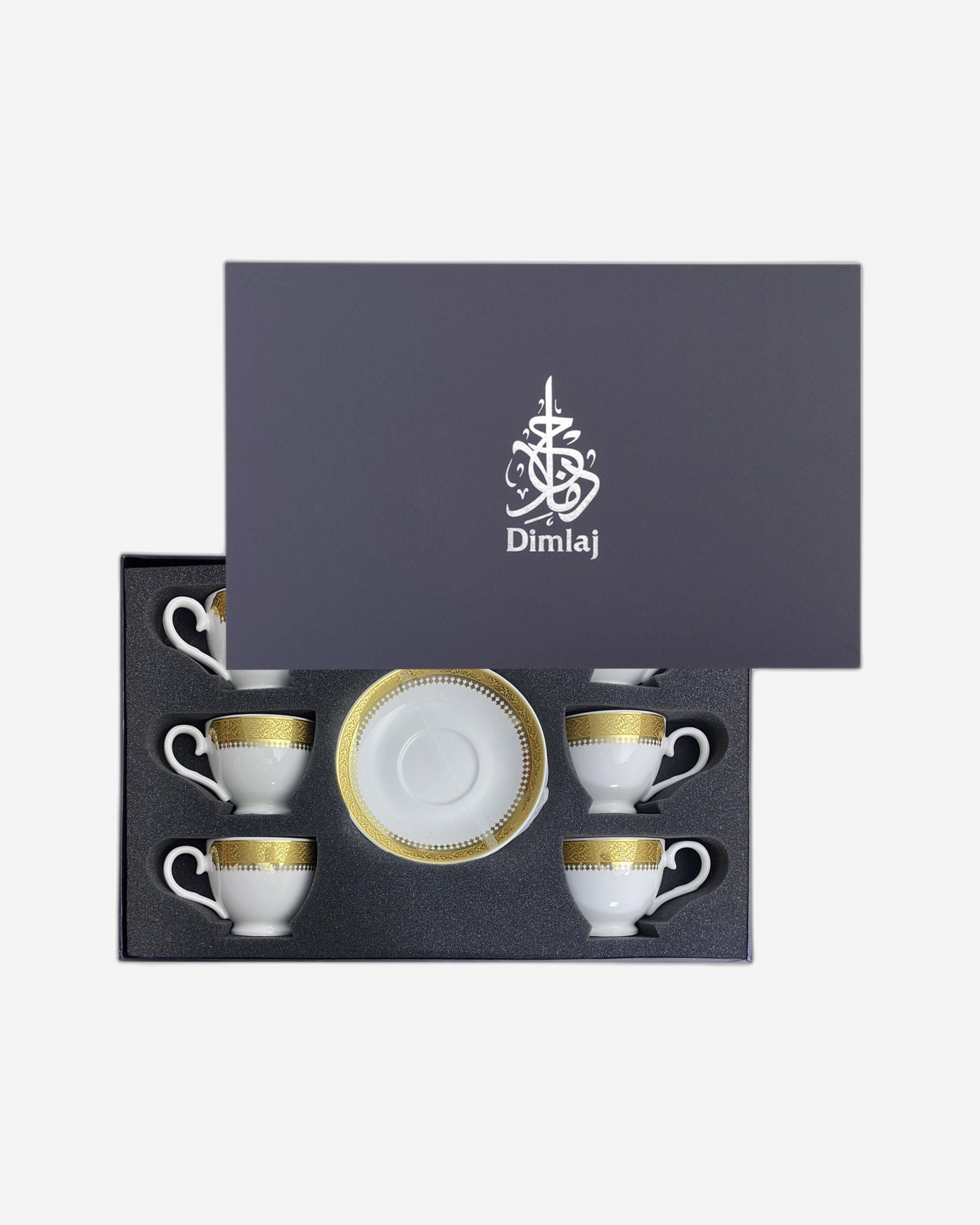 Dimlaj Cordoba Set of 6 Pcs Tea Cups (Gold)