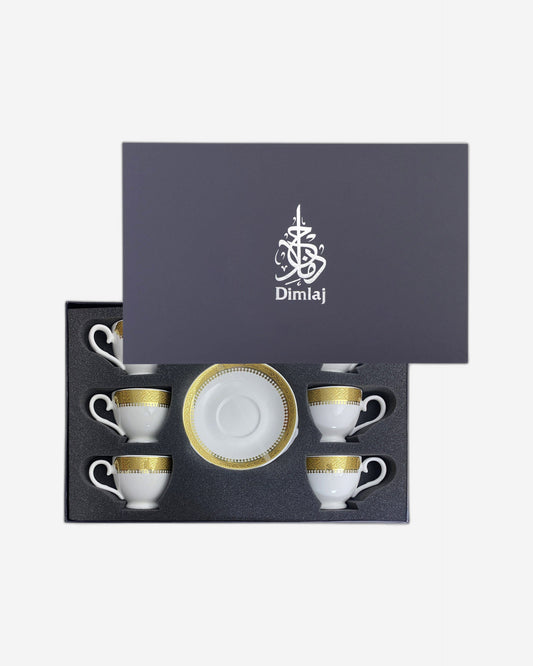 Dimlaj Cordoba Set of 6 Pcs Tea Cups (Gold)