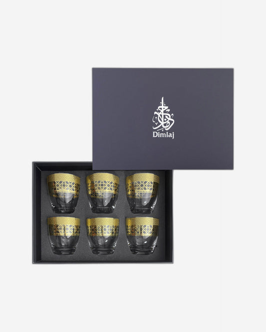 Dimlaj Cordoba Set of 6 Pcs Short Tumblers (Gold)