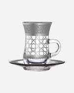 Dimlaj Cordoba Set of 6 Pcs Tea Cups (Platinum)