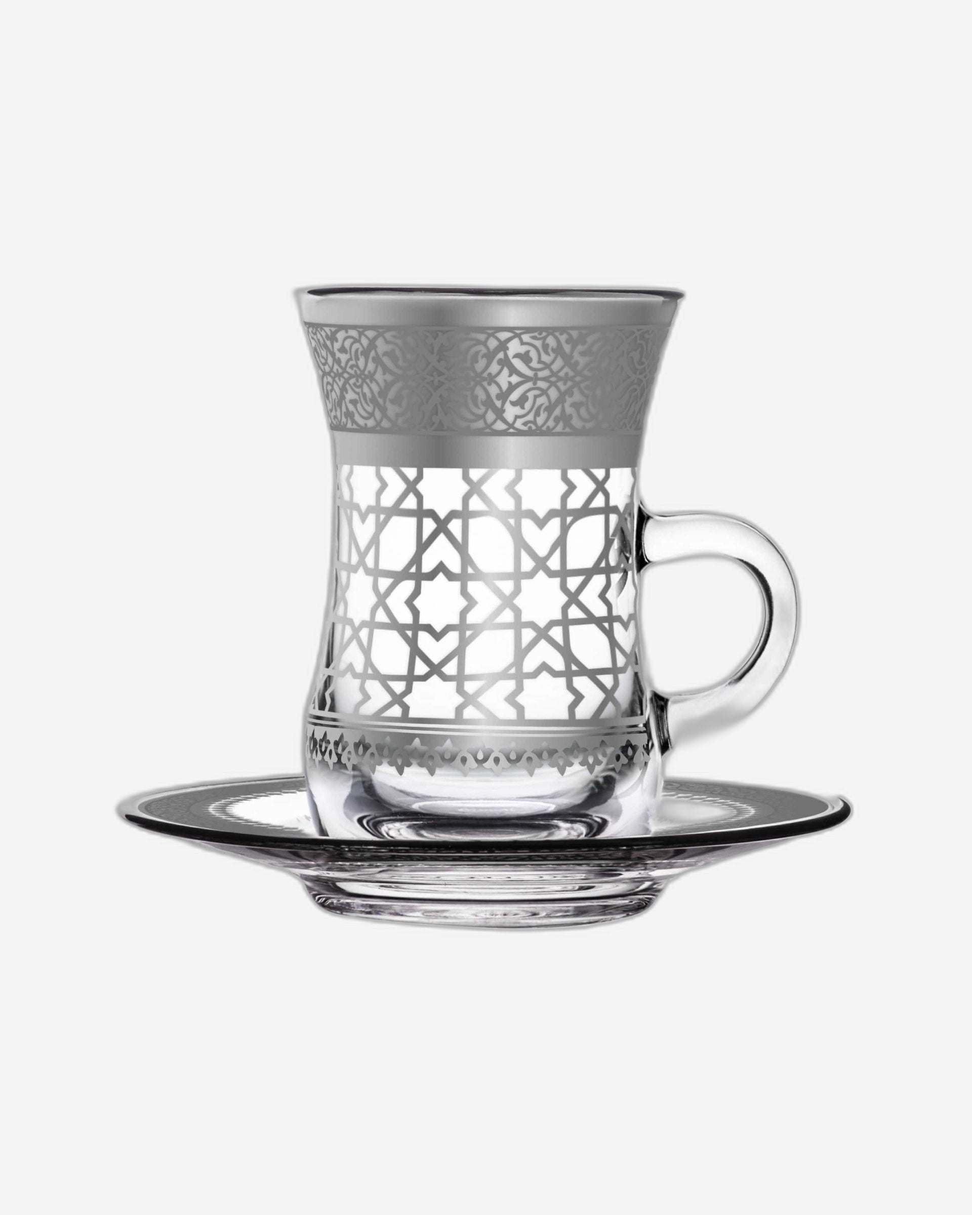 Dimlaj Cordoba Set of 6 Pcs Tea Cups (Platinum)