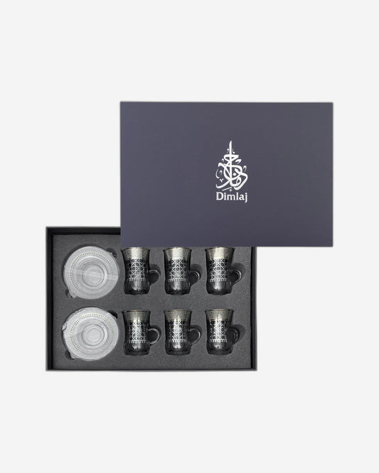 Dimlaj Cordoba Set of 6 Pcs Tea Cups (Platinum)