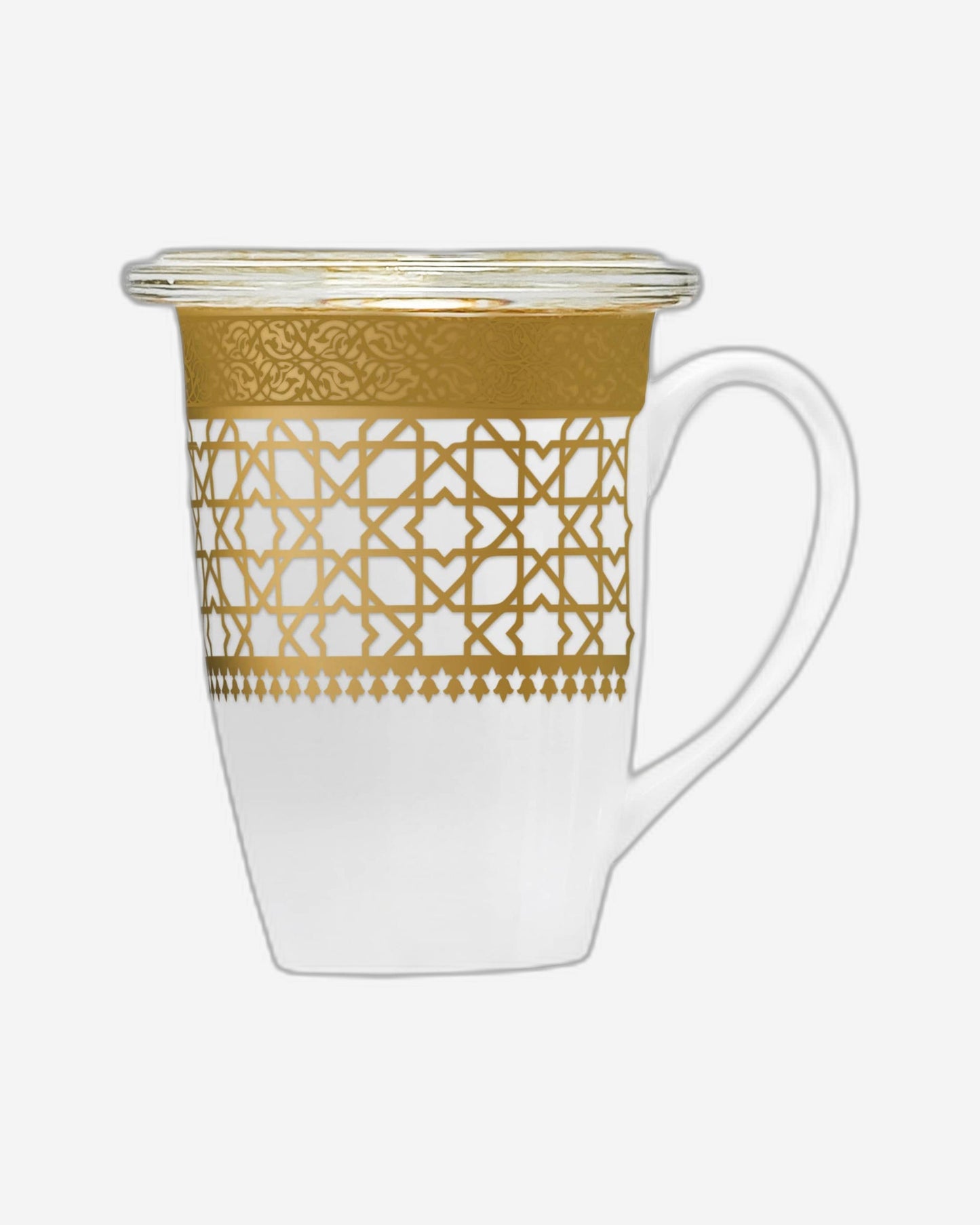 Dimlaj Cordoba Set of 4 Pcs Mugs & Covers (Gold)