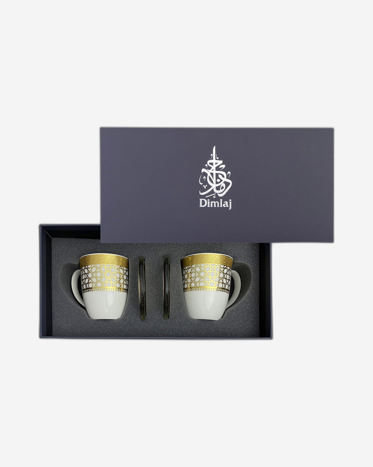 Dimlaj Cordoba Set of 4 Pcs Mugs & Covers (Gold)