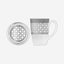 Dimlaj Cordoba Mugs & Covers 4Pc Platinum