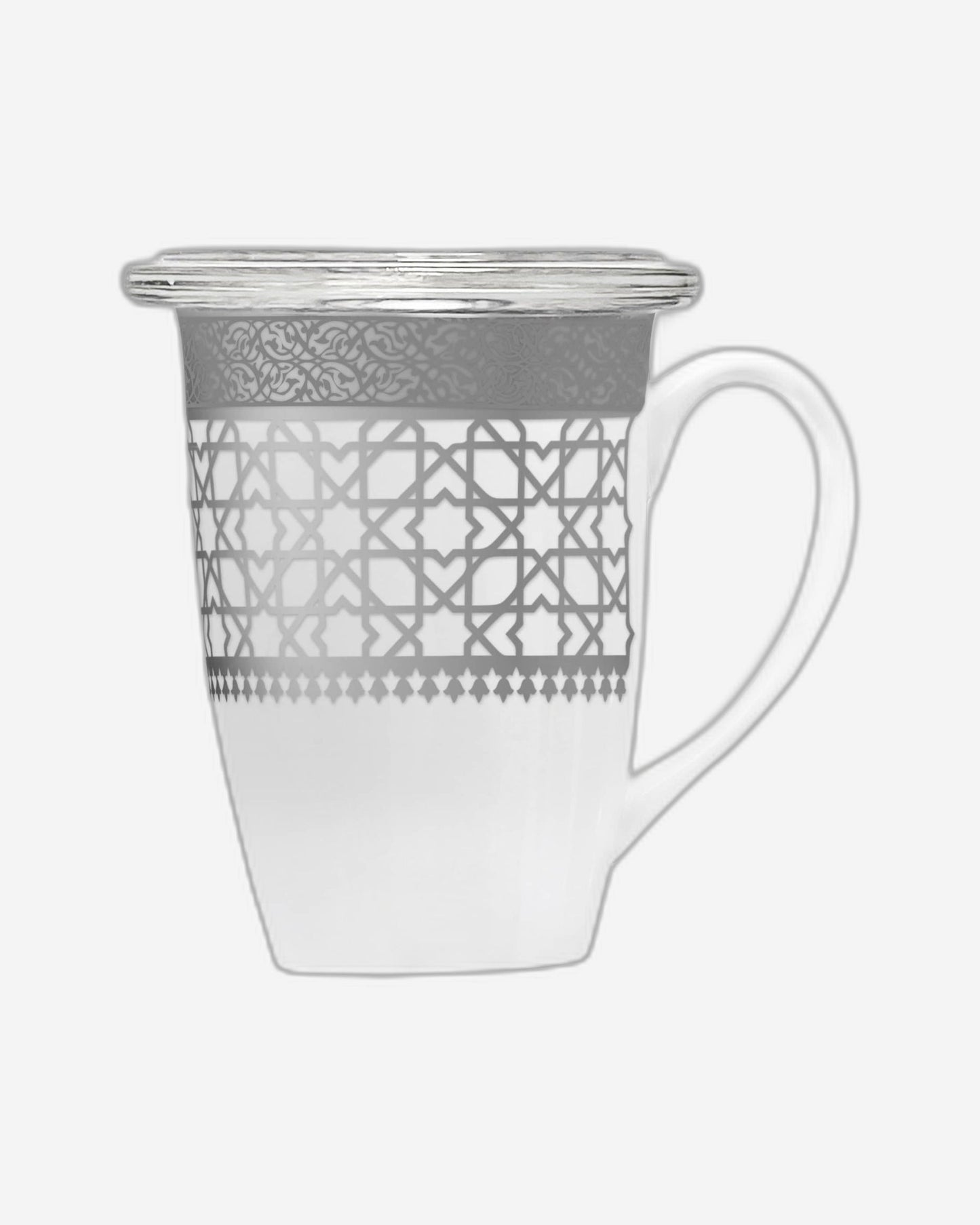 Dimlaj Cordoba Set of 4 Pcs Mugs & Covers (Platinum)