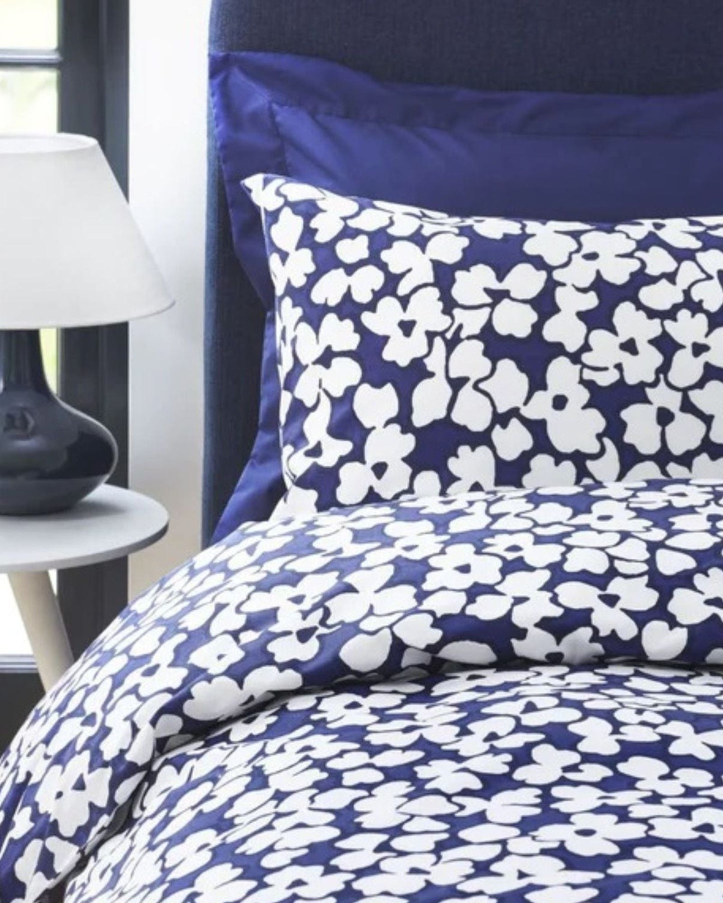Jasper Conran "Abstract Floral Print" Duvet Cover Set in Blue