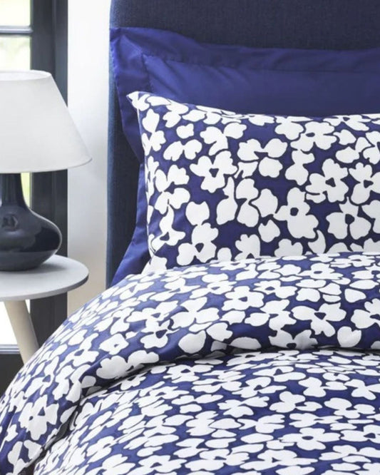 Jasper Conran "Abstract Floral Print" Duvet Cover Set in Blue